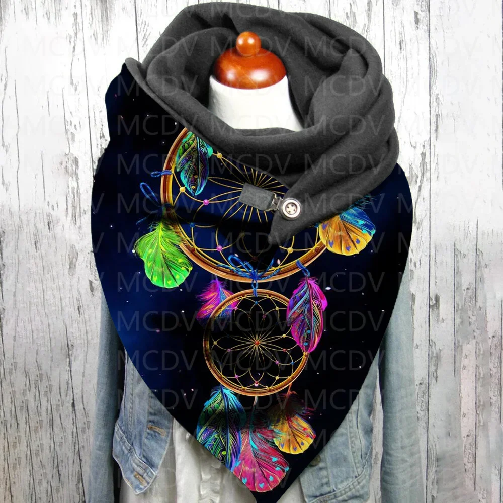 

Dream Catcher 3D Printed Casual Scarf And Shawl for Women Warm and comfortable