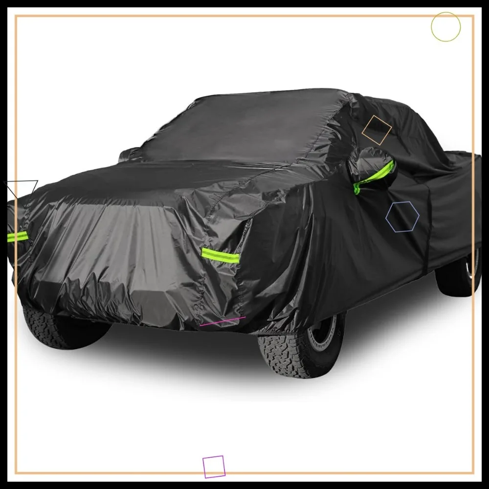 

Waterproof All-Weather Truck Cover with Easy Access Zipper, Heavy-Duty Protection for Pickup Trucks in 4 Sizes