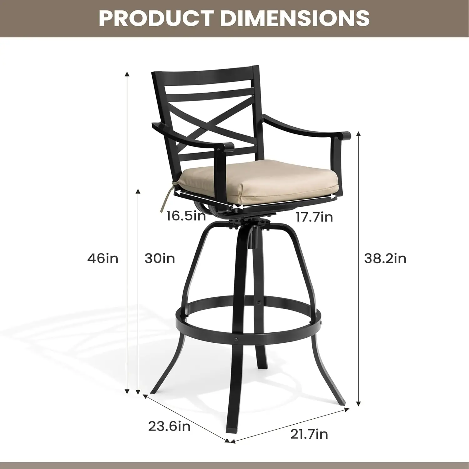 Thumbnail 2 - #23 Swivel Bar Stools Sale