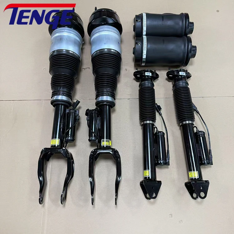 For Tenge 1Set Front Rear Air Suspension Shock Absorber With Air Spring Bellow for Mercedes W166 1663205566 1663205666