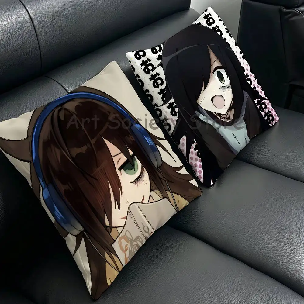 Anime T-Tomoko Kuroki Anime Celebrity Merchandise All-Match Printed Pillow Case Sofa Car Office Room Decoration Protector