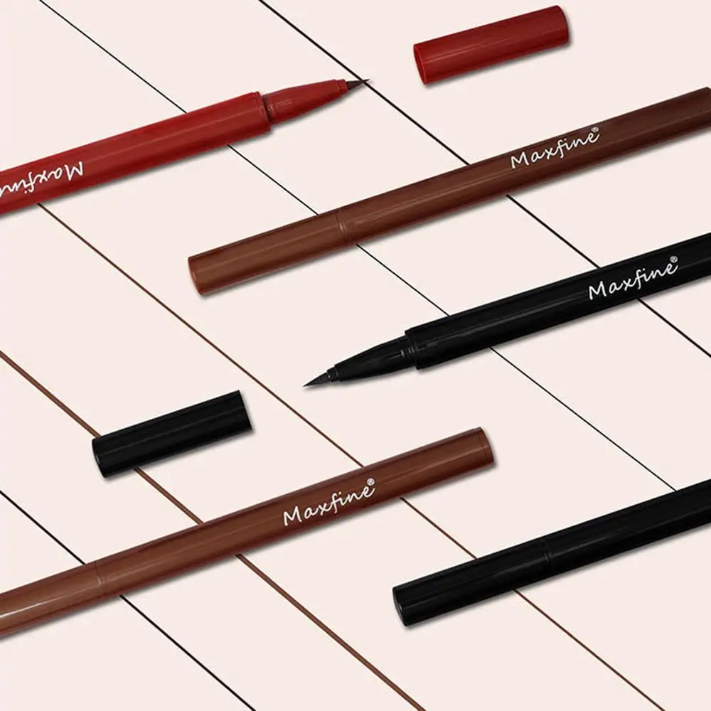 Odporny na pot płynny Eyeliner 3 kolory wodoodporny anty-olejowy płynny ołówek do brwi, odporny na rozmazywanie naturalny Ultra cienki Eyeliner do makijażu