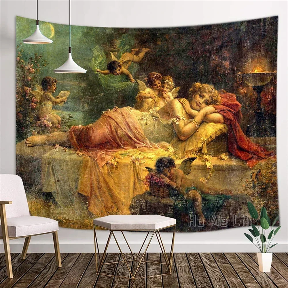 Tapestry Interior Art Decoration Of Austrian Academic Romantic Classical Figures