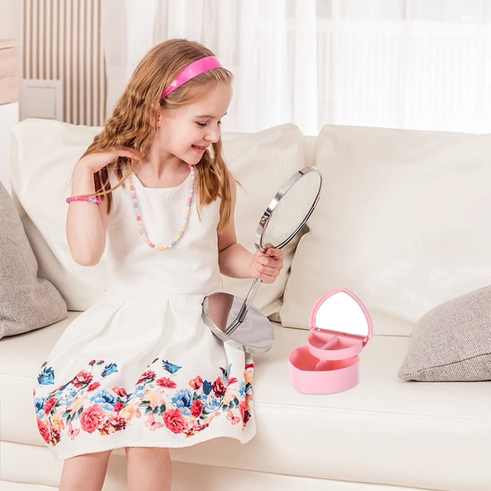 

Изысканная шкатулка для украшений с двойным слоем и зеркалом, для хранения и демонстрации ювелирных изделий, настольный органайзер, подарочный футляр для ожерелий