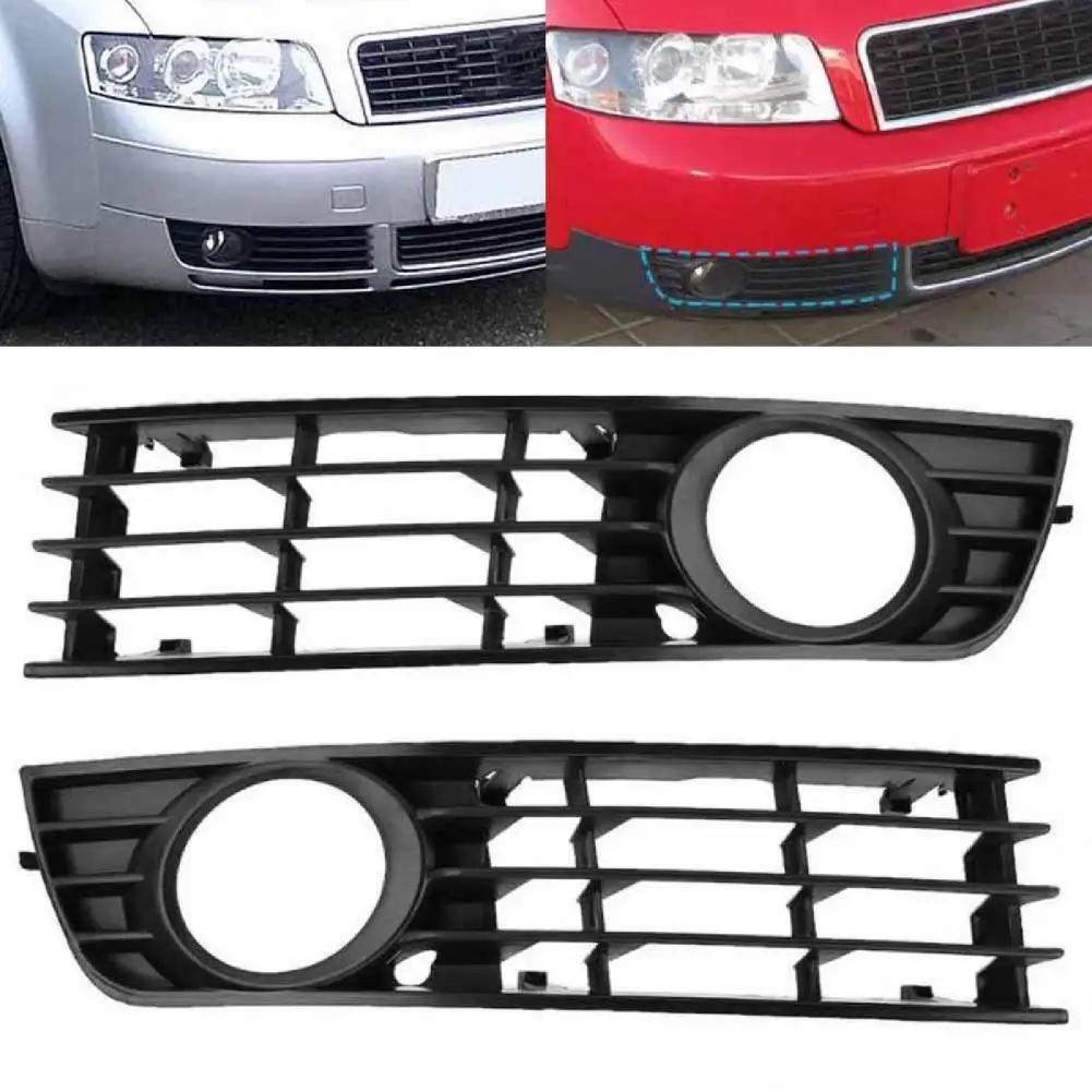 Waterproof Durable L/R Front Bumper Fog Light Grille 8E0807681 8E0807682  for Audi A4 B6 2001-2005