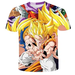 Dragon Ball T Shirt Kids Tops Tee Anime Figures Son Goku Super Saiyan T-shirt Boys T-shirts Children Clothes Summer Short Sleeve