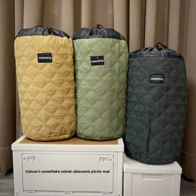 

Утолщенный однотонный коврик для пикника и кемпинга на открытом воздухе, очень большой и утолщенный, машинная стирка, ультразвуковое швейцарское плетение