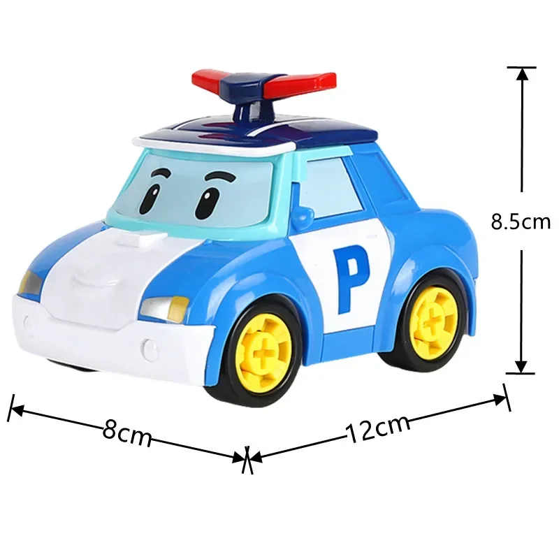 Korean cartoon Robocar Poli Car Transformed police vehicle Amber Roy Helly assemble car Model Toys Robots For Children