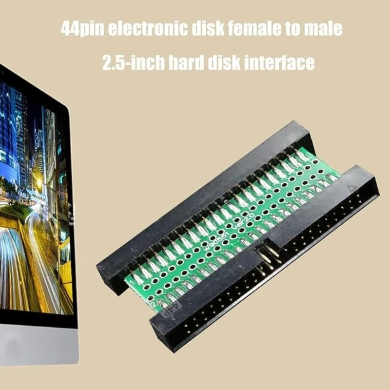 

High quality Hard Disk 44pin Male to Male IDE Electronic Disk Adapter Durable 44pin Male to Male Adapter N2UB