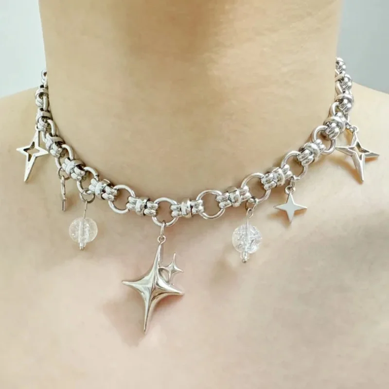 Handmade Y2K star bracelet,star pendant,starburn bracelet,street style bracelet, punk necklace,y2k bracelet for men and women
