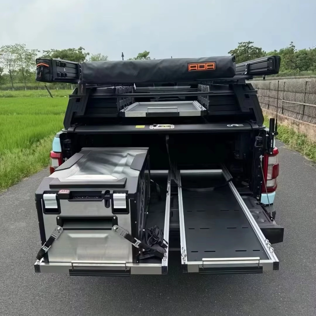 Aluminum Pickup Bed Slide Tary Truck Slide Plate for Rapter Ranger RAM