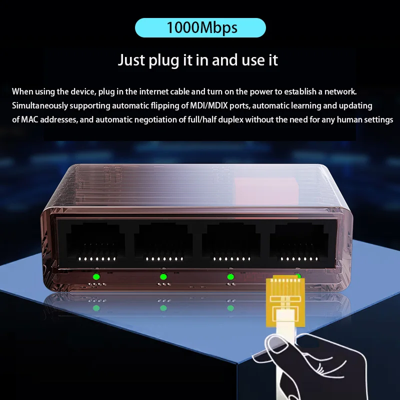 ドックステーション インターネット スプリッタ 1000M RJ45 イーサネット スイッチ ギガビット ネットワーク ケーブル スプリッタ アダプタ ネットワーク スイッチ RJ45 コンバータ