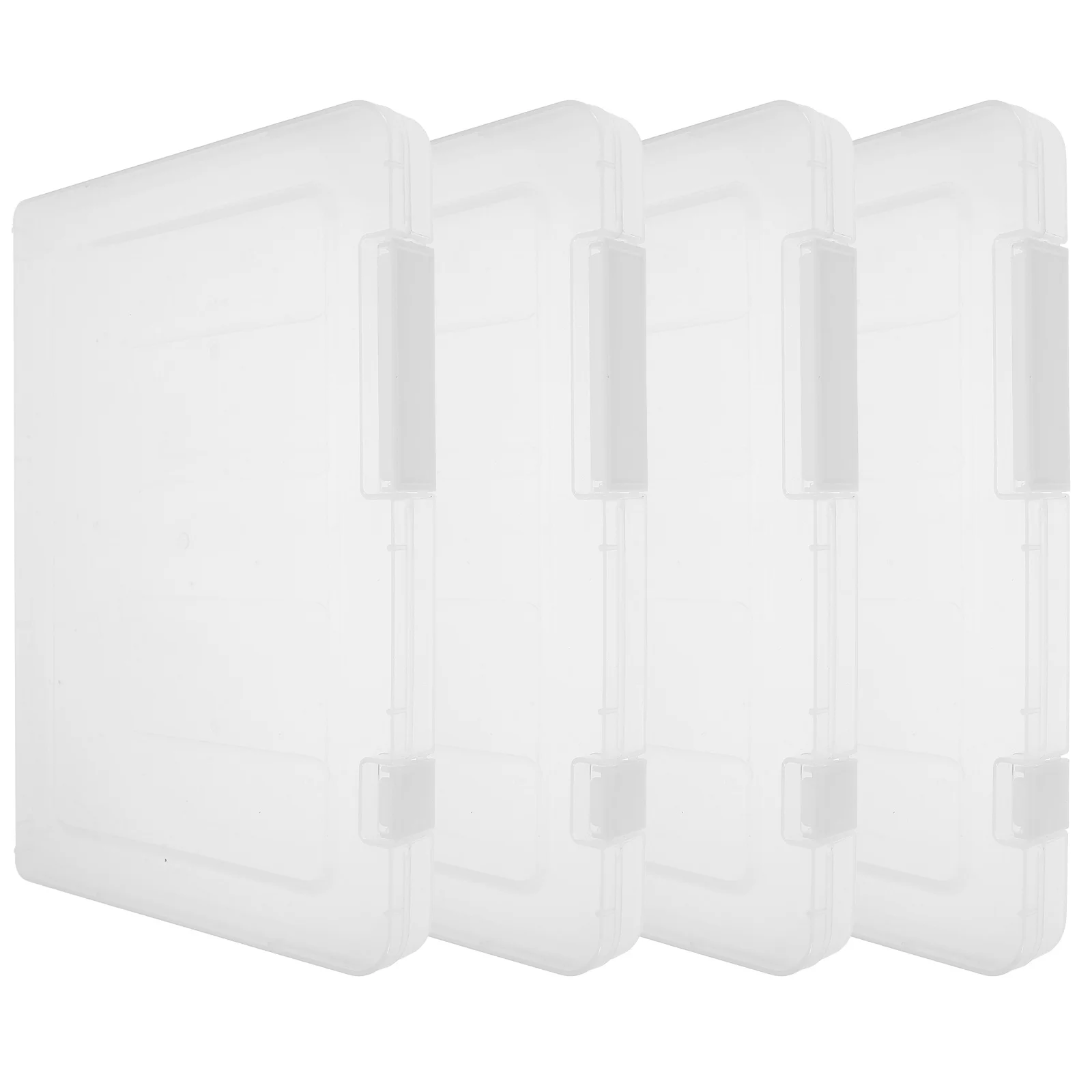 

4 Pcs Photo File Storage Box Travel Scrapbooking Pp Organizer Portable Project Case