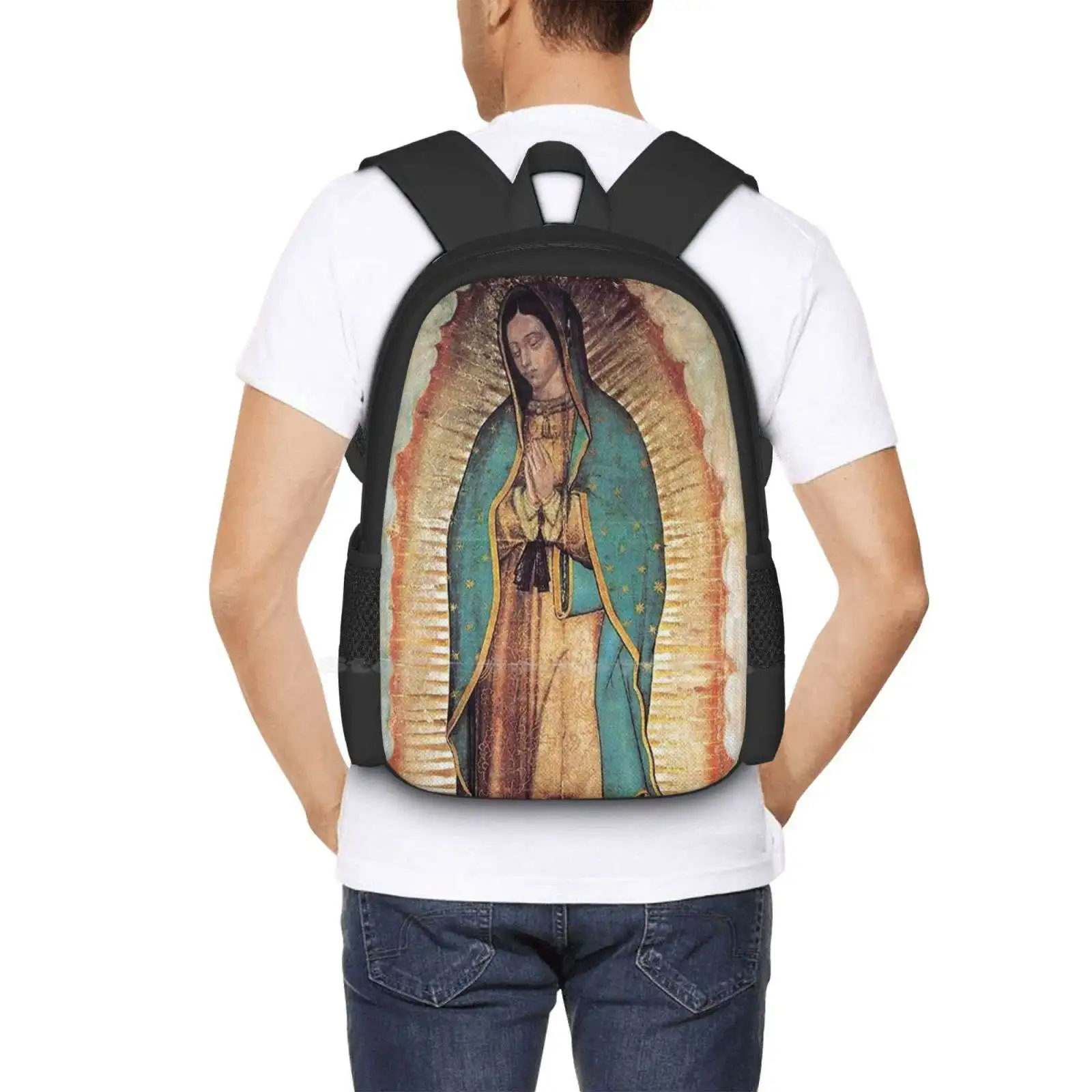 Originele Foto Van Onze Dame Van Guadalupe Hete Verkoop Schooltas Rugzak Modetassen God Religieus Katholicisme Geloof Gebedsbijbel