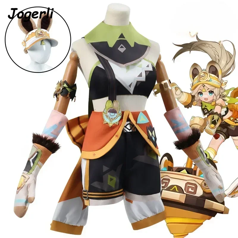 Jogerli Genshin Impact Kachina Cosplay Costumes New Roleplay Nata Girl Game Anime Women Suit Wig