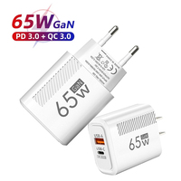 65W GaN Fast Charging USB Type C Charger US/EU Plug PD 3.0 Quick Charge Wall Charger For Phone Adapter For iPhone Huawei Samsung