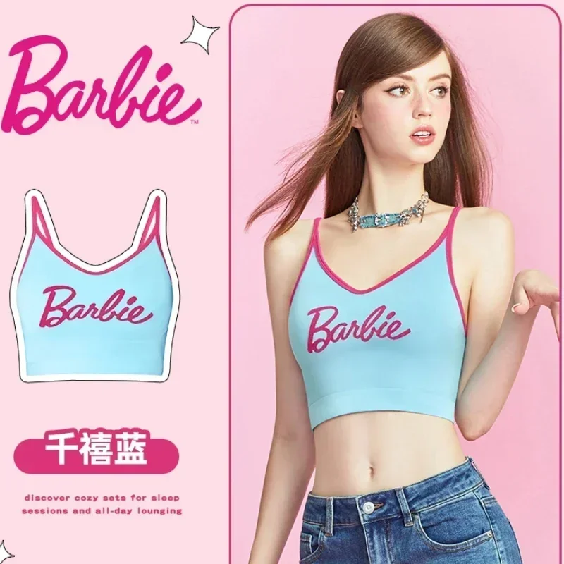 2024 Stock Barbie Co Branding Sport Underwear Sling Clothes Close Fitting Clothing Appear Thin Chest Lifting Spicy Girl Clothing