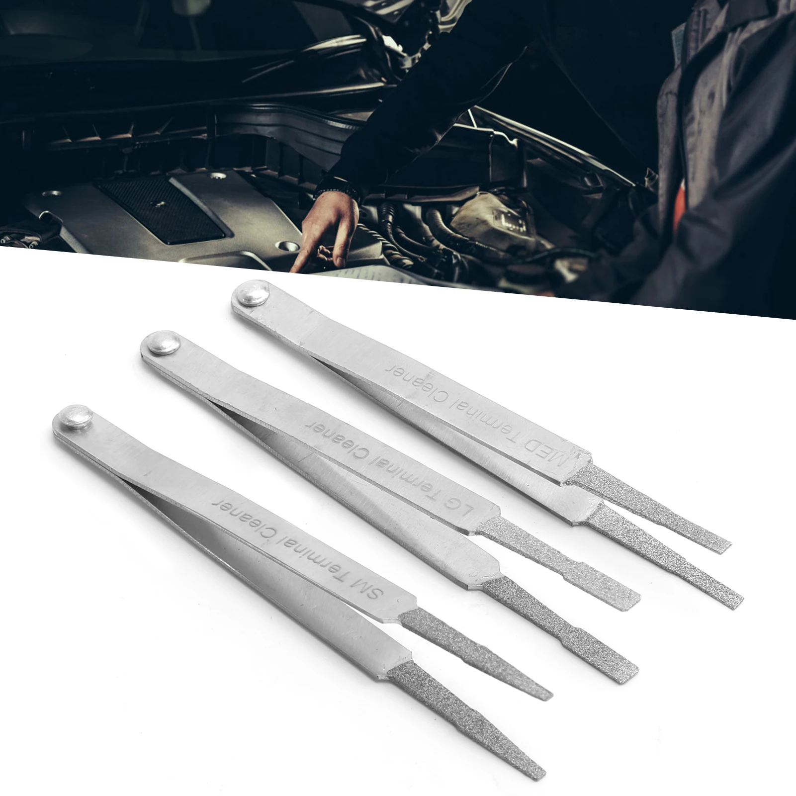 Alat Pengkabelan Terminal Pembersih Terminal Set Alat Perangkat Keras Perbaikan Otomatis untuk Konektor Pin Sekop Listrik Kecil