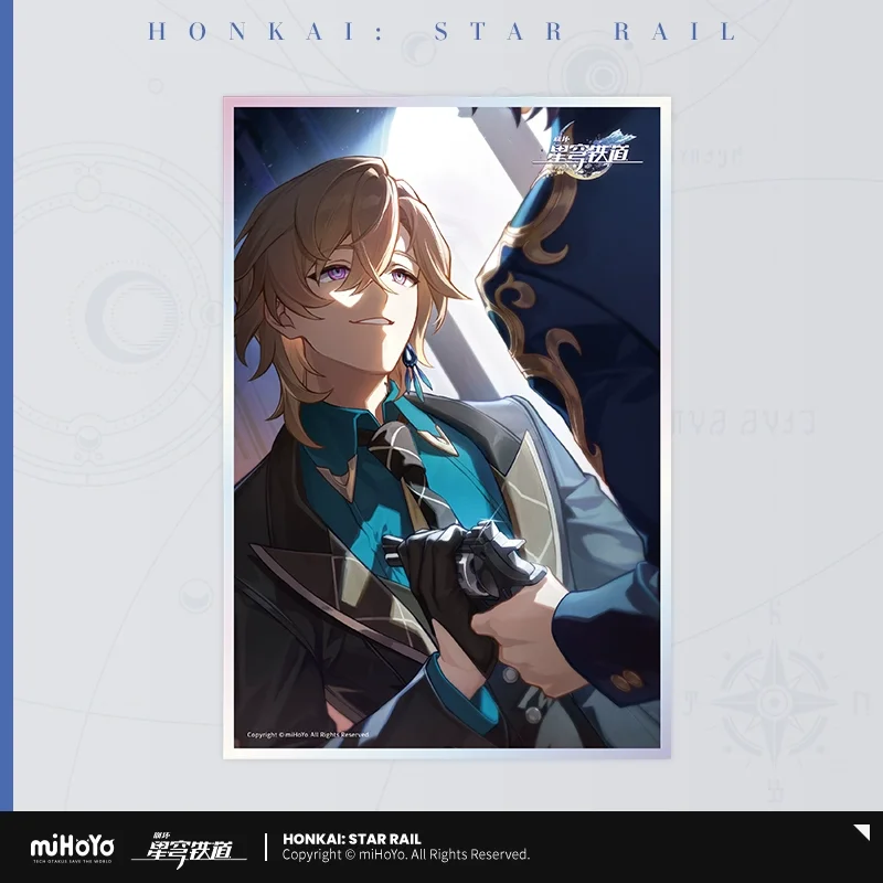 Sunsyea Official Honkai Star Rail Merch From miHoYo Aventurine Ticket Card Brooch Colored Board Doll Anime Collection