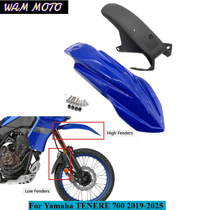 Motorcycle Front Fender High Or Low Mudguard Flap Splash Cover For Yamaha TENERE 700 2019-2024