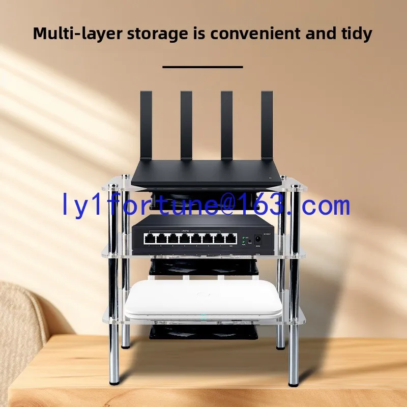 WIFI light cat heat dissipation router heat dissipation base broadband 5V USB silent bracket acrylic placement rack