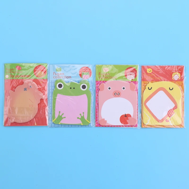 Juego de notas adhesivas de animales Mini, Bloc de notas autoadhesivas divertidas, coloridas, 640 hojas (32 piezas)