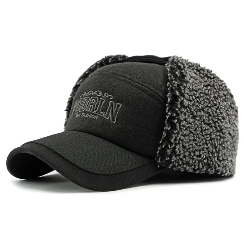 New Winter Plush Thickened Warm Baseball Caps For Men Windproof Coldproof Earmuff Hat Cycling Riding Cap Cotton Hat Women's Hats