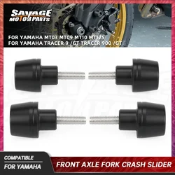 For YAMAHA Tracer 9 900/GT Front Fender Fork Crash Slider MT 07 09 10 125 FZ FJ 09 Falling Protection Mudguard Crash Pad 2024
