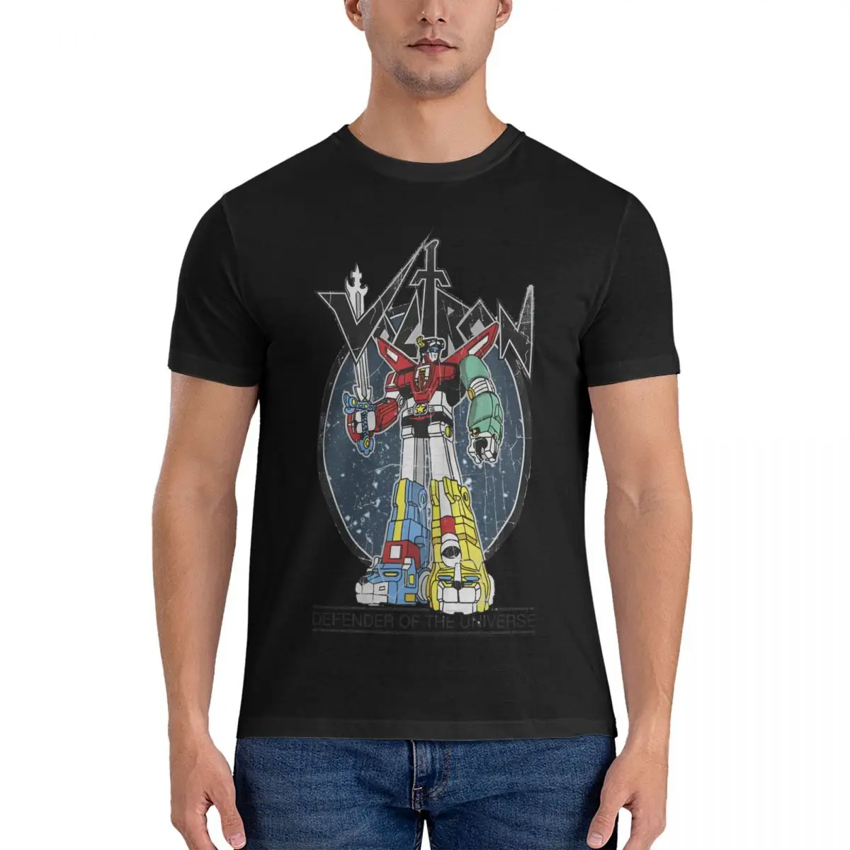 Men T-Shirt Cool And Dazzling Funny Cotton Tee Shirt Short Sleeve Voltron legendary defender T Shirts Crew Neck Tops Gift Idea