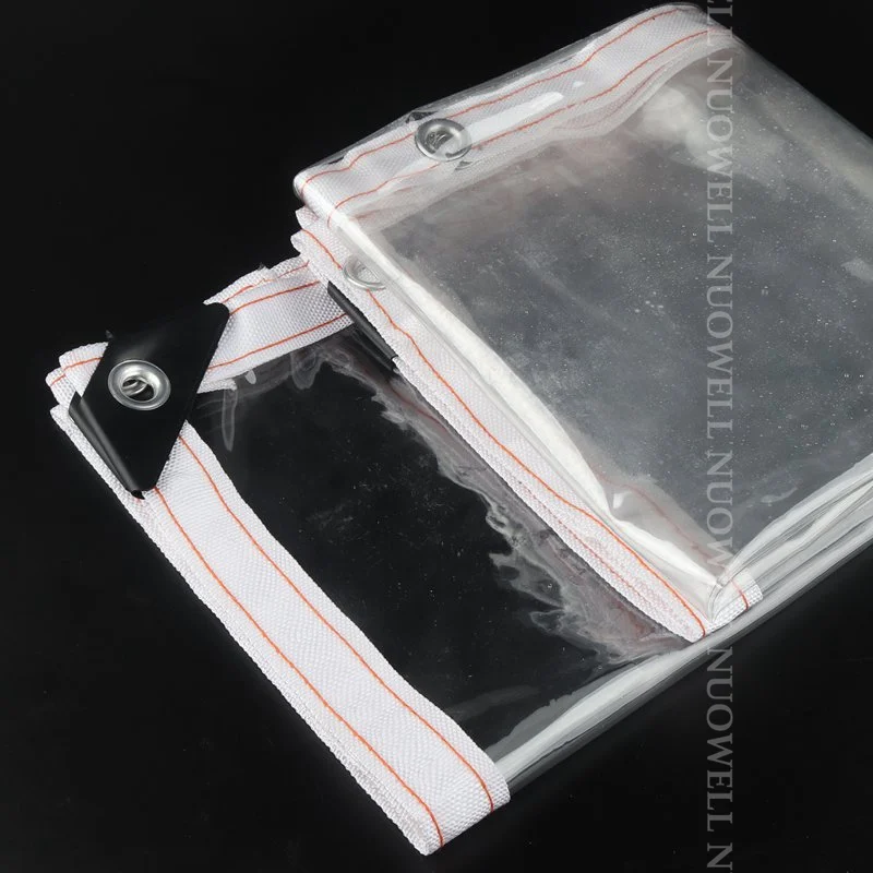 Transparent PVC Tarpaulin Windproof Waterproof Garden Tent Cover Clear Balcony Rainproof Fence Net for Outdoor Use