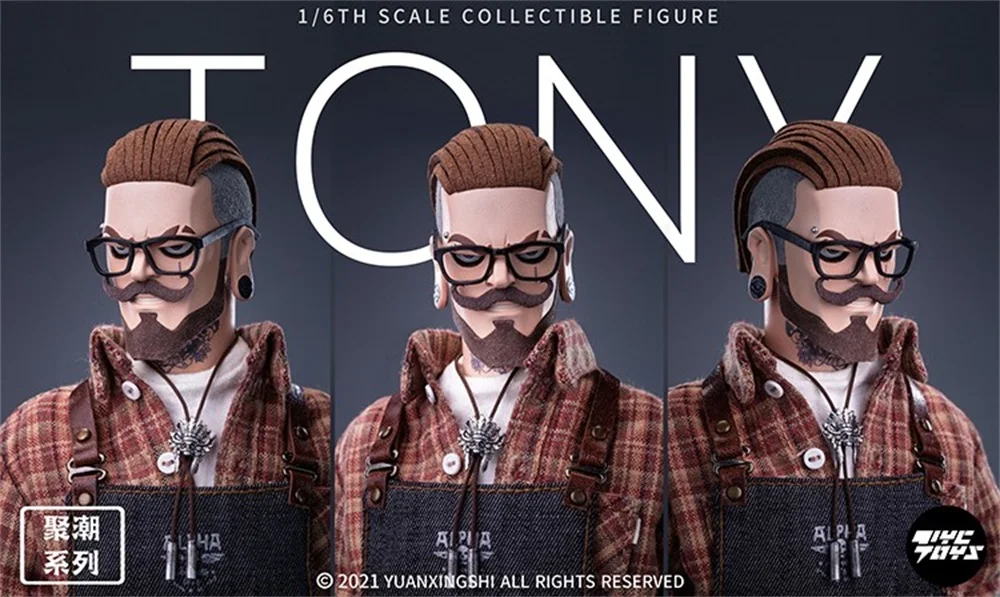 1/6 TYCTOYS JC-001 Freestyle Hip Hop Einzigartige Design Barber Tony mit 2 Kopf Voller Set Bewegliche Action Figur Für Fans sammeln Geschenk