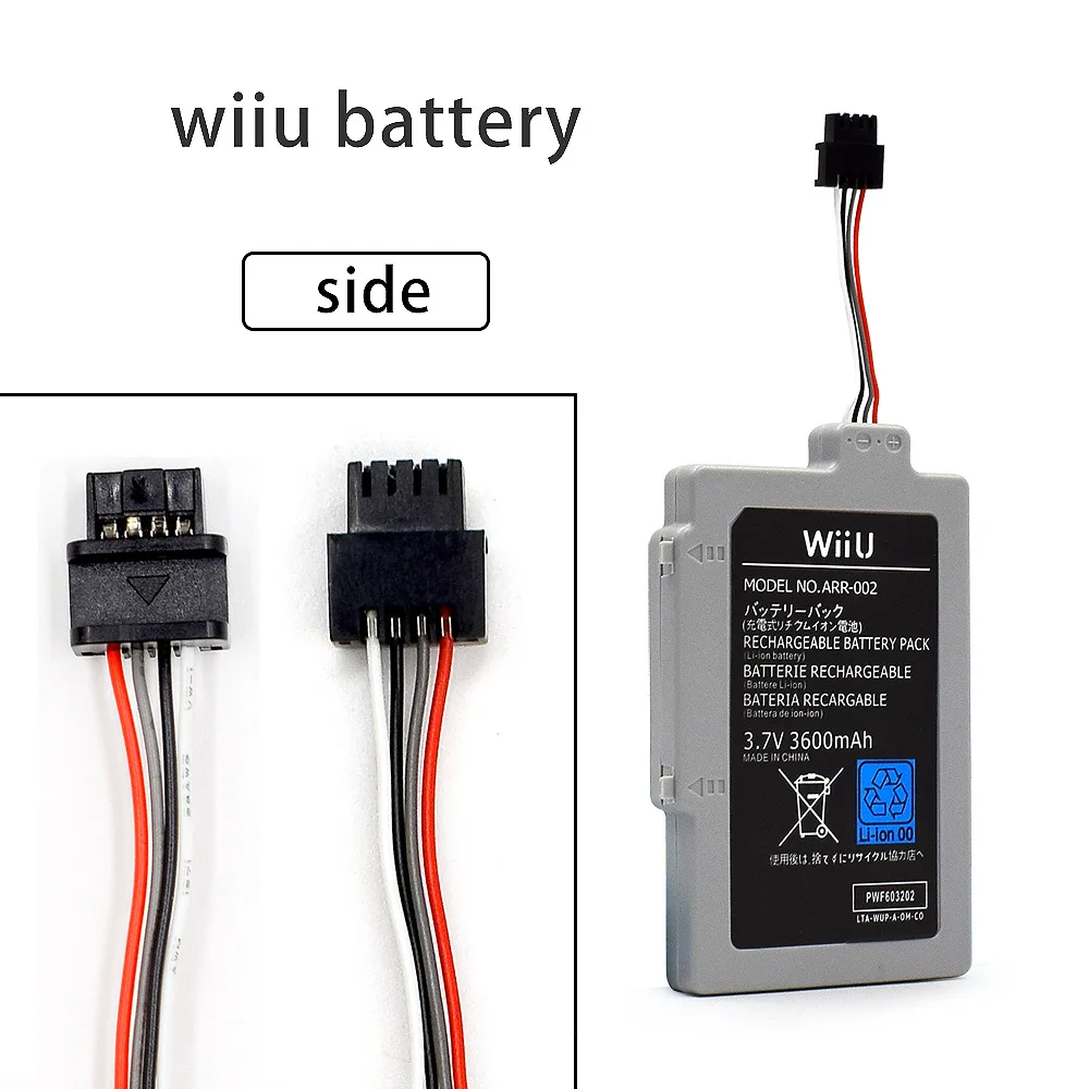 Batería recargable de ARR-002 de 3600mAh para Nintendo Wii U, parte de controlador inalámbrico, nueva