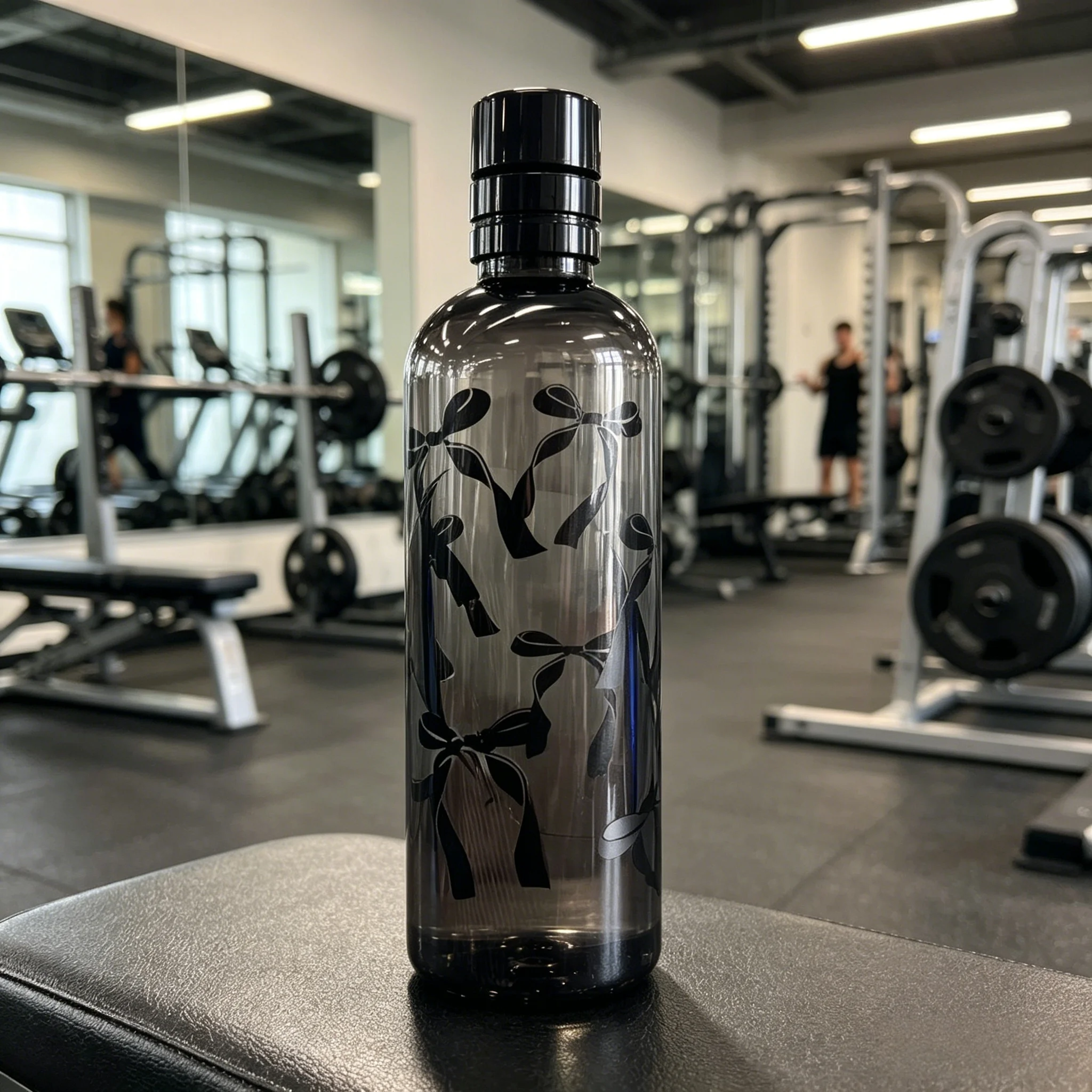 Drinkware 750ml Water Bottle Plastic Large Capacity Water Cup Bowknot With Time Scale Plastic Cups Juice Milk view 6
