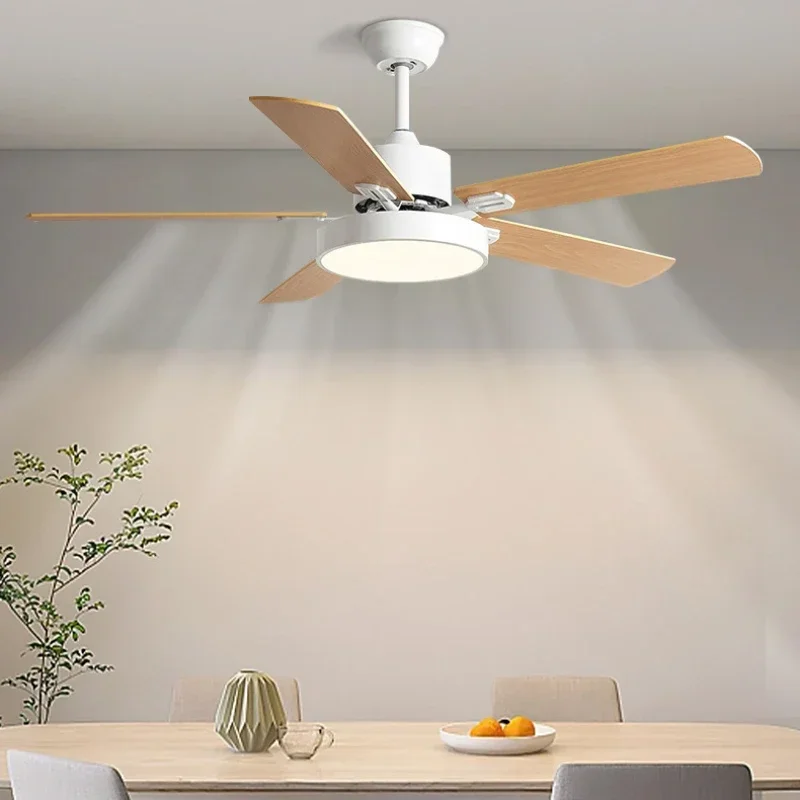 52 Inch Ceiling Fan with Lights, Remote Control, Living Room, Dining Room, Bedroom, Timed, Reversible Electric Fan Lighting