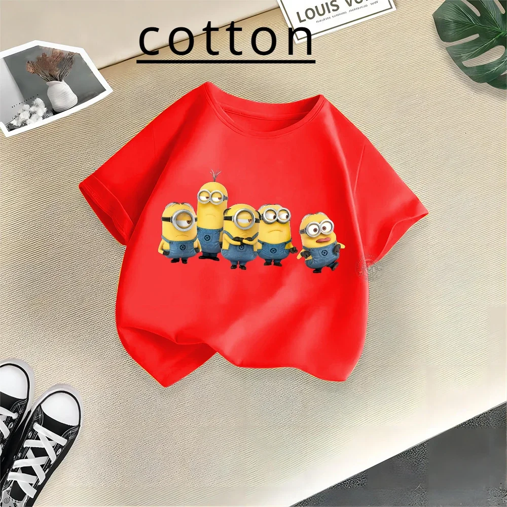 Kids Summer Cotton T-shirt Despicable Me Minion Printed Baby Clothes Boy Girl Children T-shirt Funny Short Sleeve Tee Top