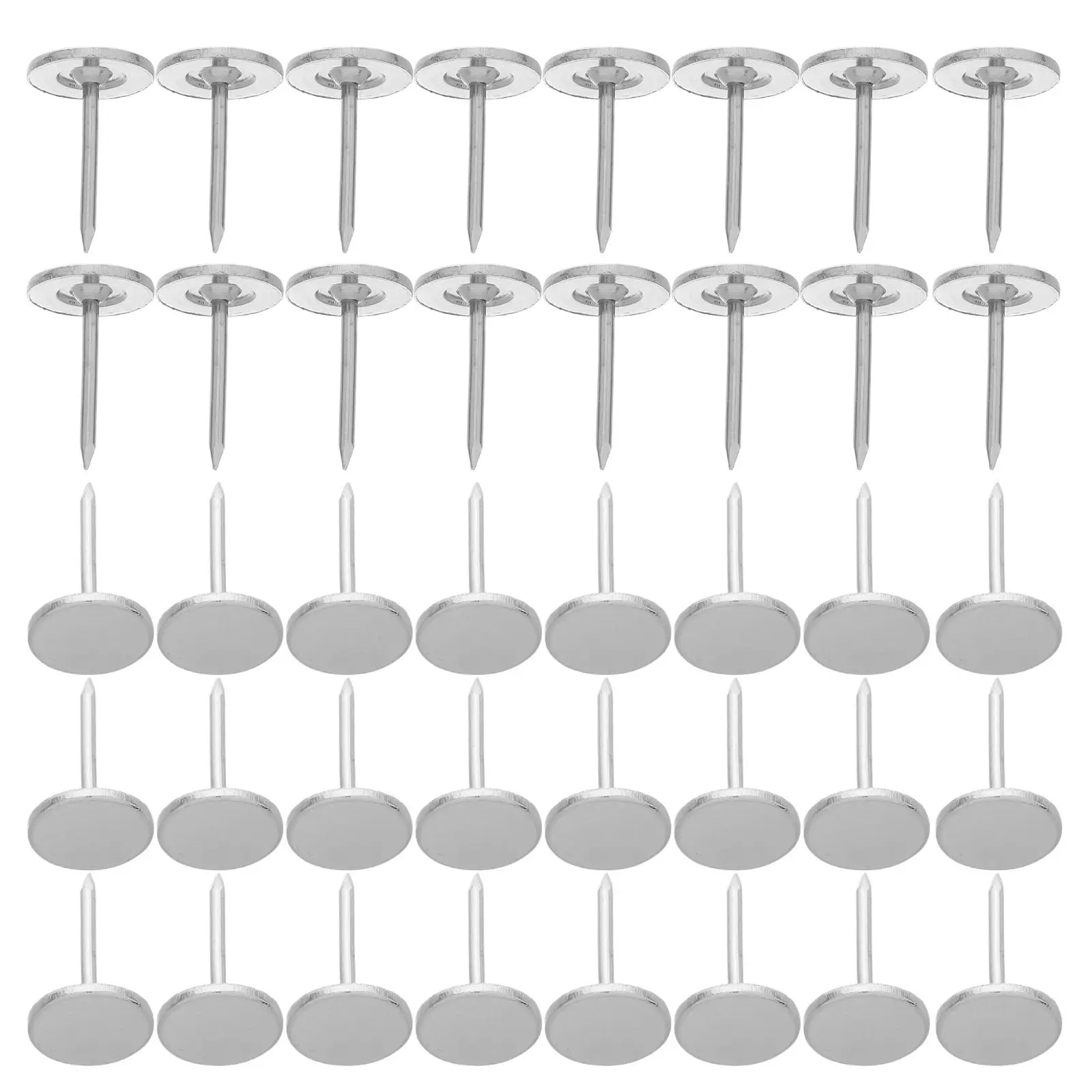 

150 Pcs Flat Head Tacks Metal Aesthetic Nails for Wall Decor Iron Upholstery Furniture Pins Creations Easy