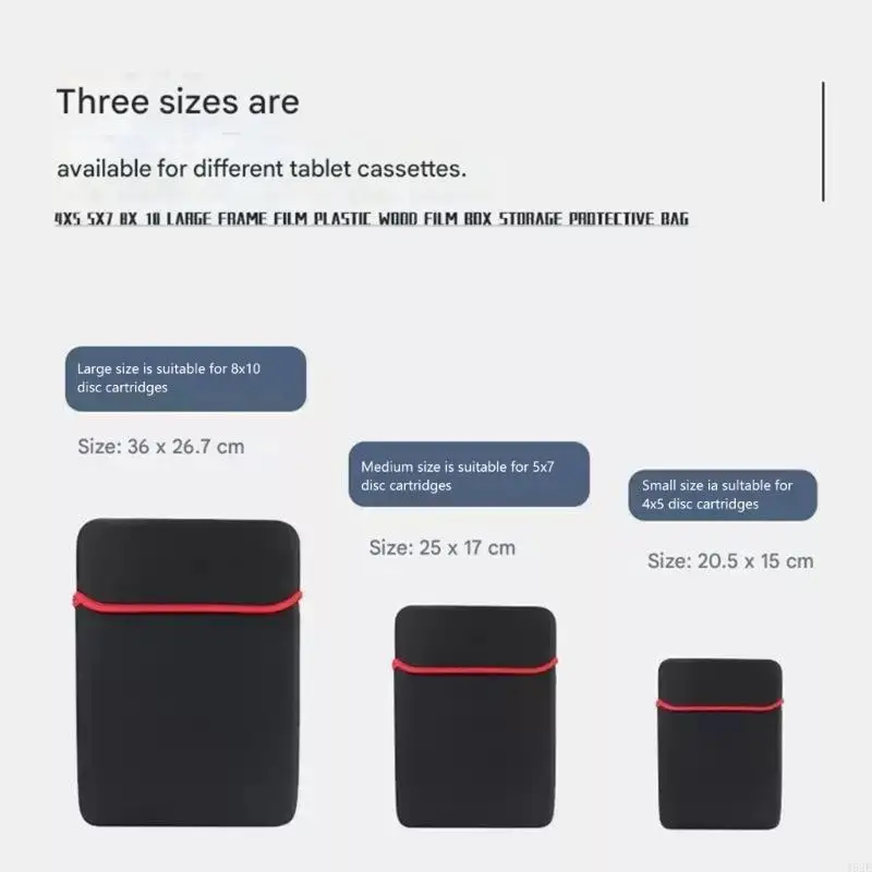 462E 4x5 5x7 8x10 Modern Film Holder Bag Neoprene Protective Cover Dust Proof