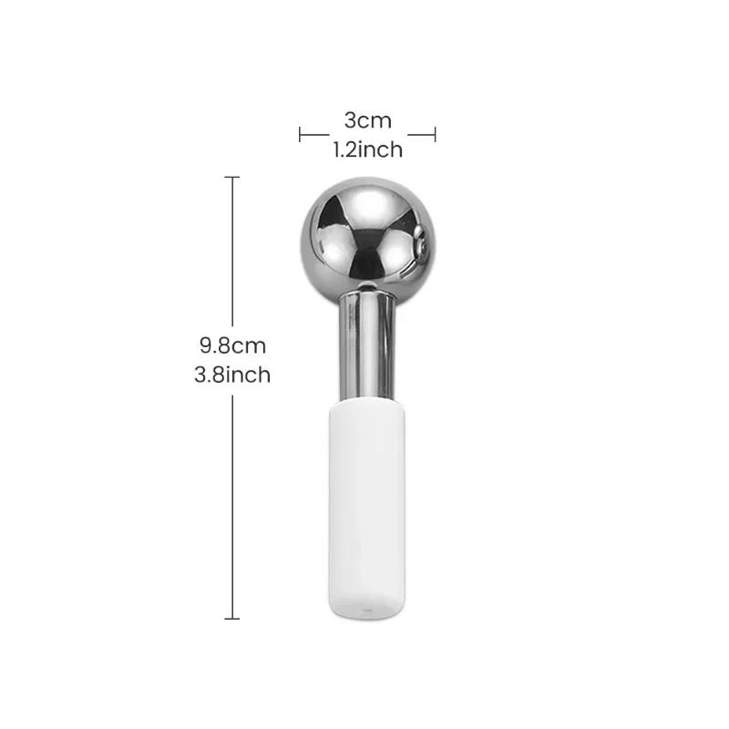 Eiskugeln aus Edelstahl, kühlende Gesichtssticks, Beauty Spa, Hautpflege-Werkzeuge, feine Falten, straffen die Poren, reduzieren Schwellungen – Detail 4