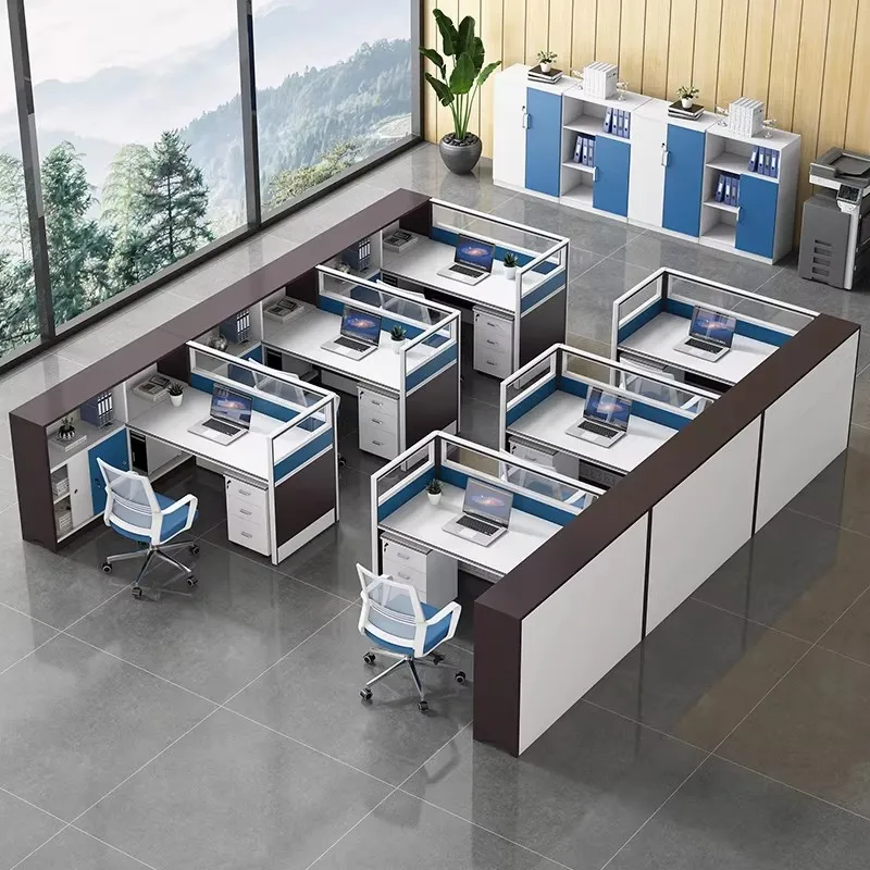 Staff Desk Sub-office Staff Computer Office Desk And Chair Combination Simple Modern Financial Office Desk Single Person