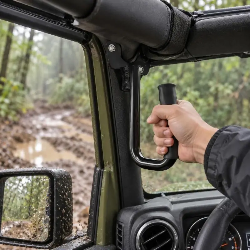 Wrapped Grip Vehicle Grab Handle for the Stated Front Cabin Position  