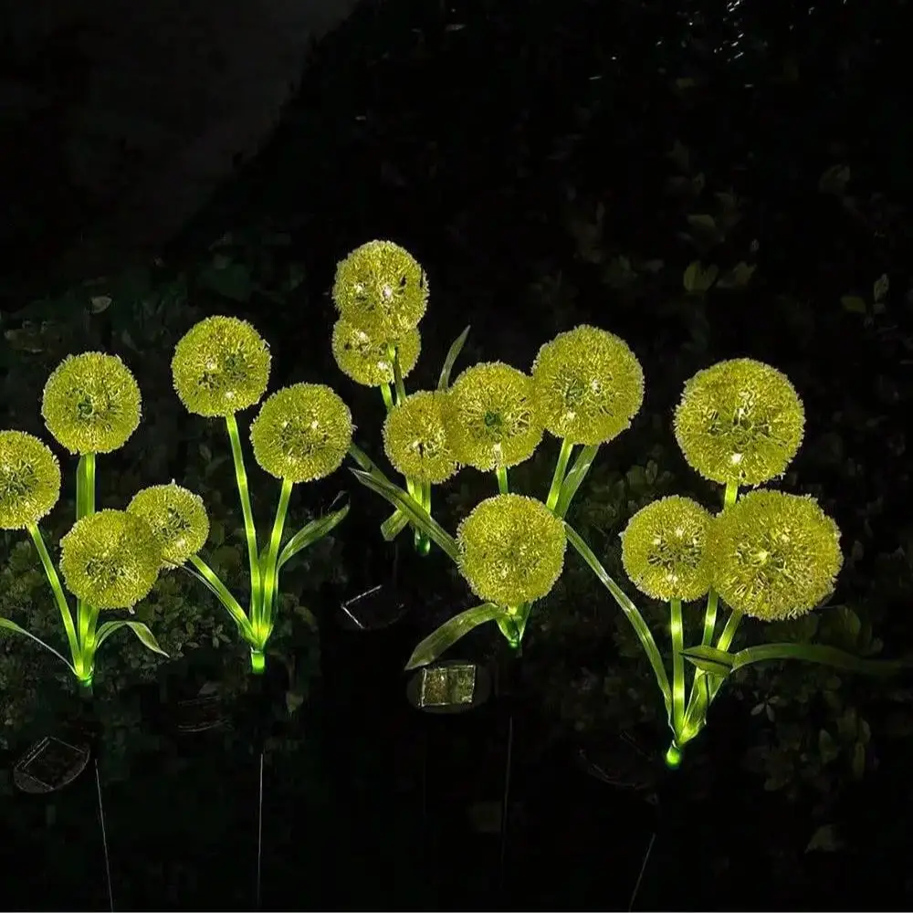 Solar-Powered Dandelion Garden Lights - Auto On/Off Color Changing LED Stake Lights for Yard Pathway & Patio Decoration