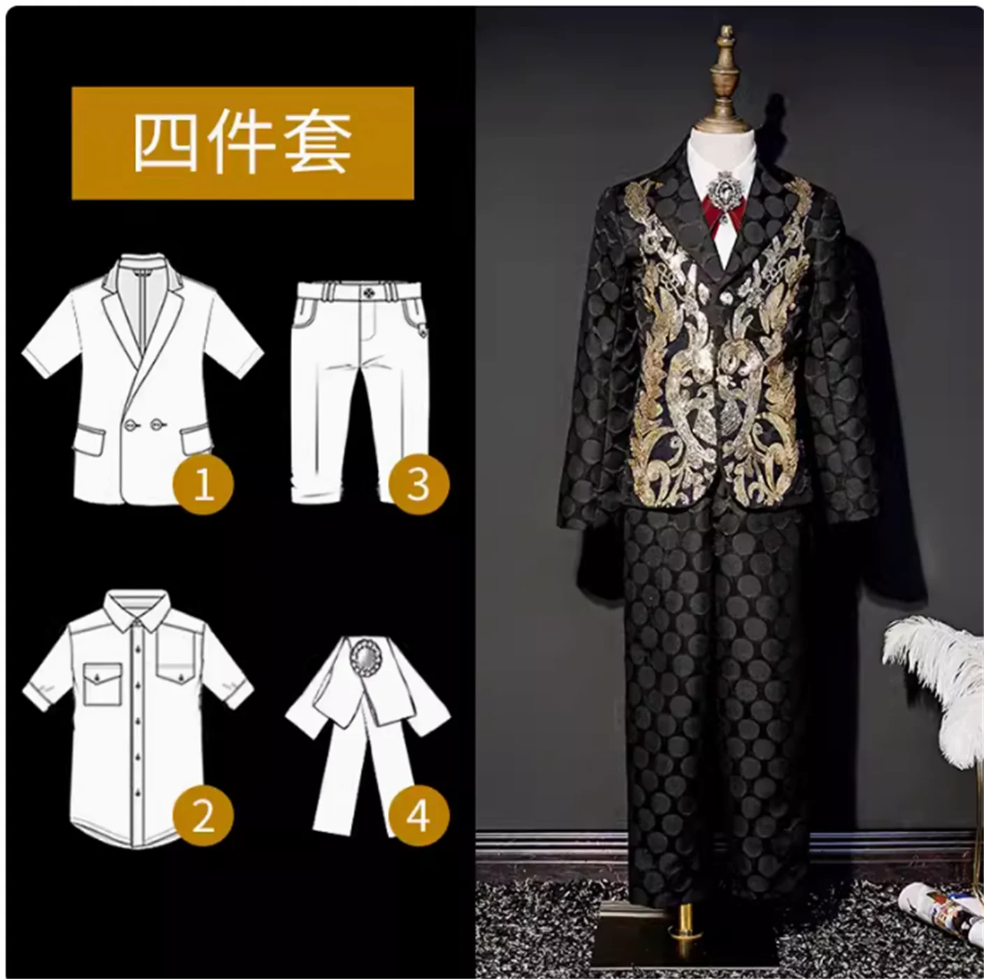 

Children's suit set performance costume