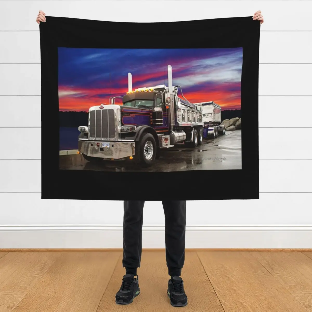 

Truck and Transfer Purple Skies Throw Blanket Sleeping Bag Heavy Tourist Blankets