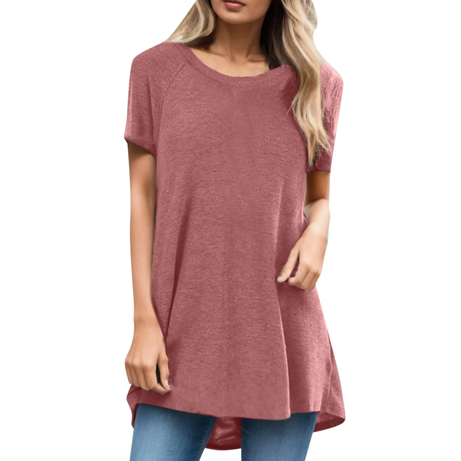 

Plus Size S-5XL Women T-Shirts Short Sleeve Oversized Summer Tee Loose Casual Basic Long Tops Female Daily All Match T-Shirt