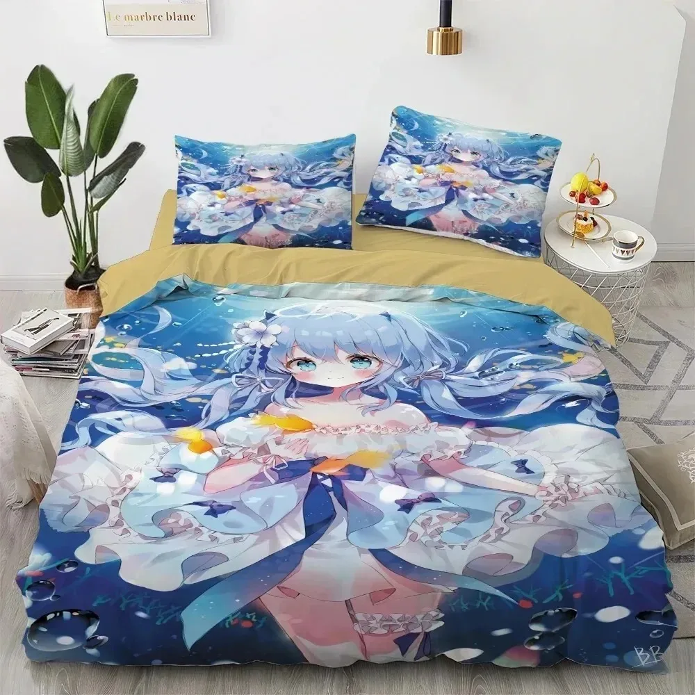 Anime kawaii Japan loli Bedding Set For Bedroom Soft Modern Bedspreads Comefortable Kids Duvet Cover Quilt Cover And Pillowcase