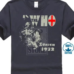 The Who Mens T Shirt Zurich 1972 Distressed Rocking Band Image