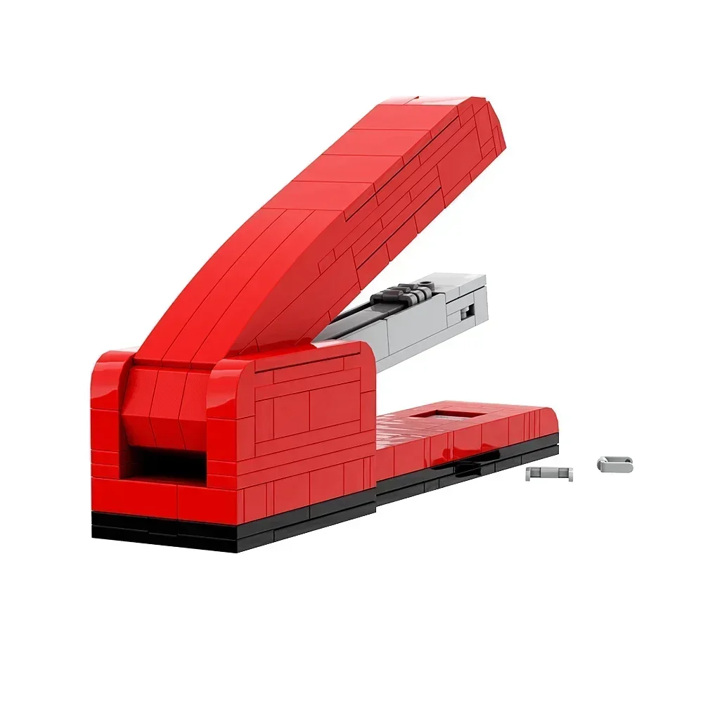 Gobricks MOC Office Space, grapadora Swingline roja, modelo de ladrillos, grapadora, juego de bloques de construcción de escritorio de oficina, juguete para regalo educativo