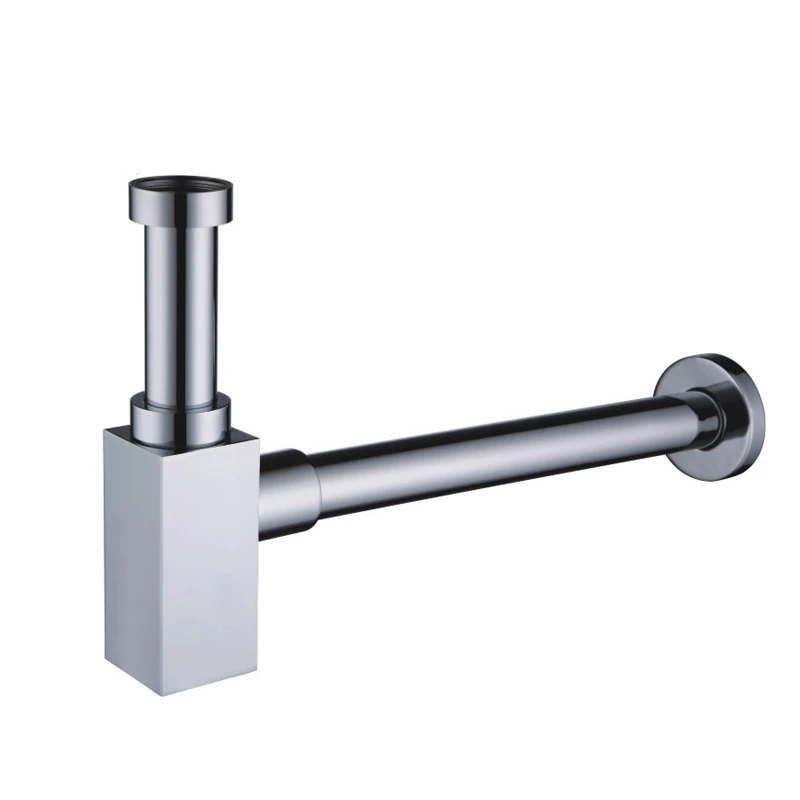 Brass wash basin siphon drainage sinking trap drainage wall