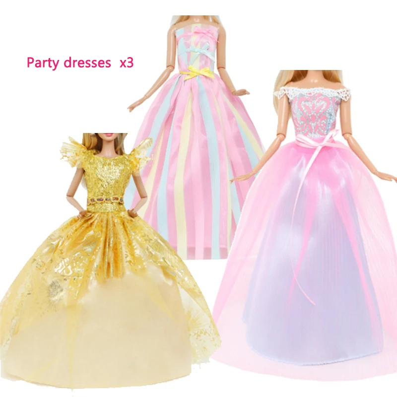 73 ชิ้นชุดตุ๊กตาอุปกรณ์เสริม Playsets รวมตู้เสื้อผ้ารองเท้าชุดราตรีแฟชั่นด้านบนและกางเกงสร้อยคอคริสต์มาสของขวัญของเล่น