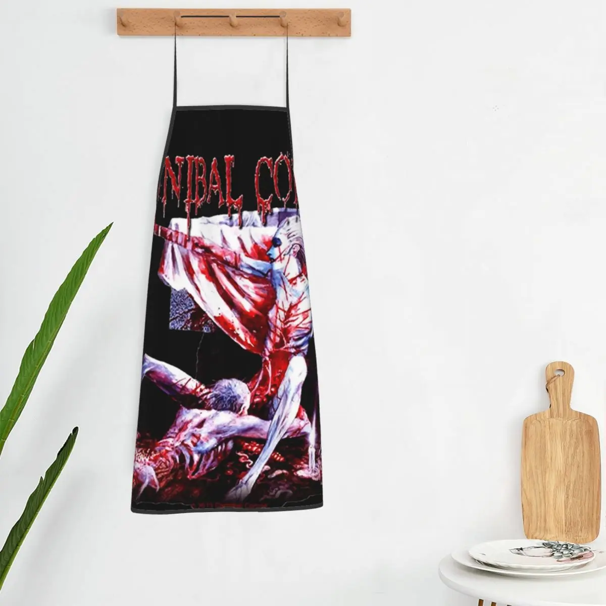 Cannibal Corpse Rock Band Bib Apron Water&Oil Resistant Adjustable Tie Heavy Metal Cooking Kitchen Apron for Men Women Chef Gift